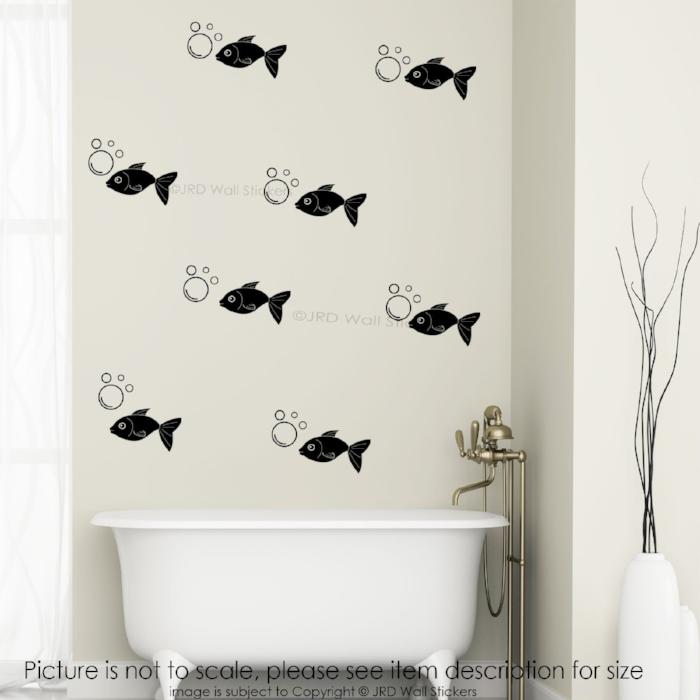 Fish Bubble Bathroom Stickers