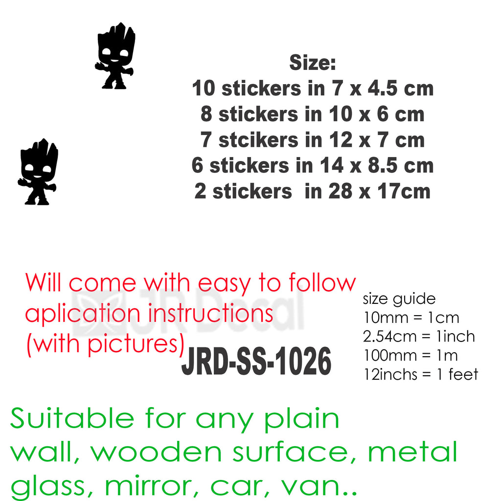 Baby Groot nursery wall stickers 