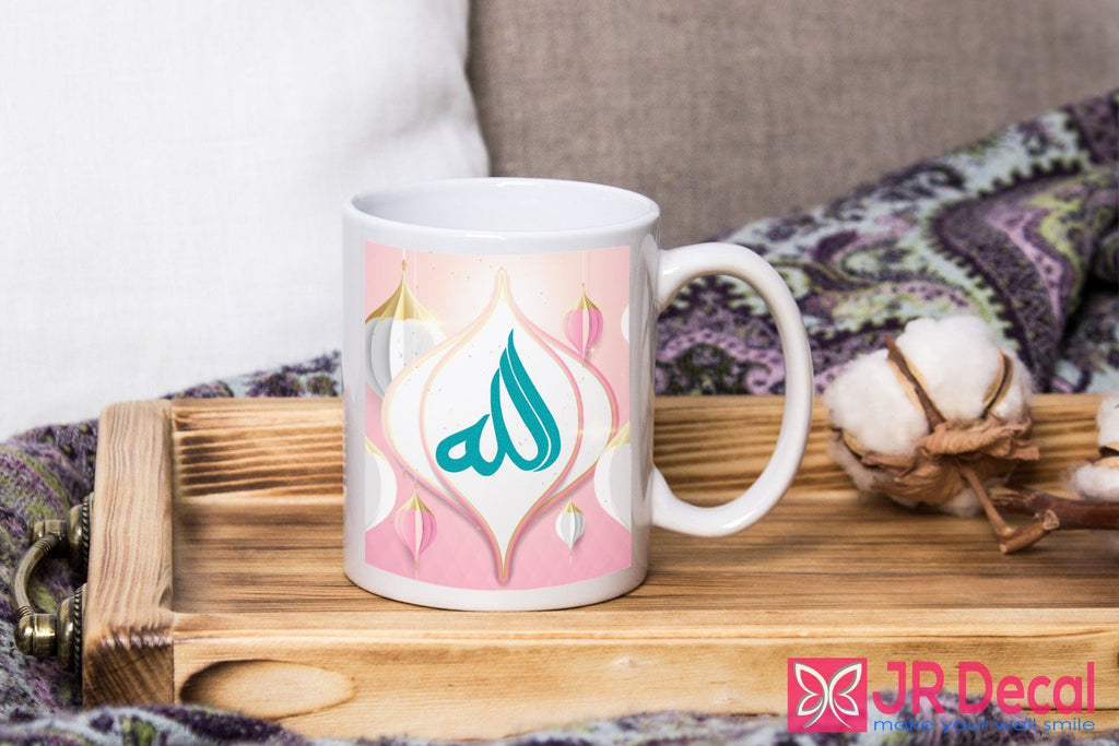 Allah Name with Floral Printed Islamic Gift Mug