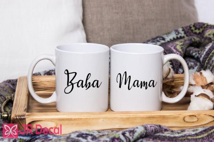 "BABA and MAMA" Muslim Parents Couple Mug