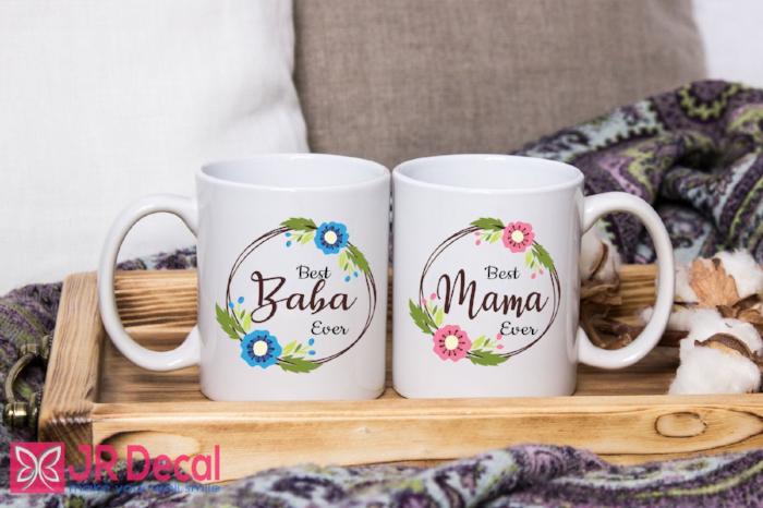 "Best Baba and Mama Ever" Muslim Parents Couple Mug