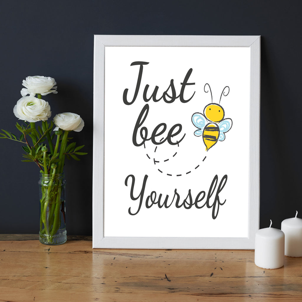 'Just Bee Yourself'- Printed Frame Wall Art for Kids
