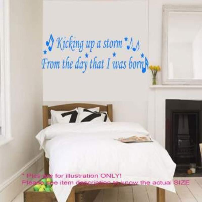 Oasis Be Here Now "Kicking up a Storm"- Music quote wall stickers