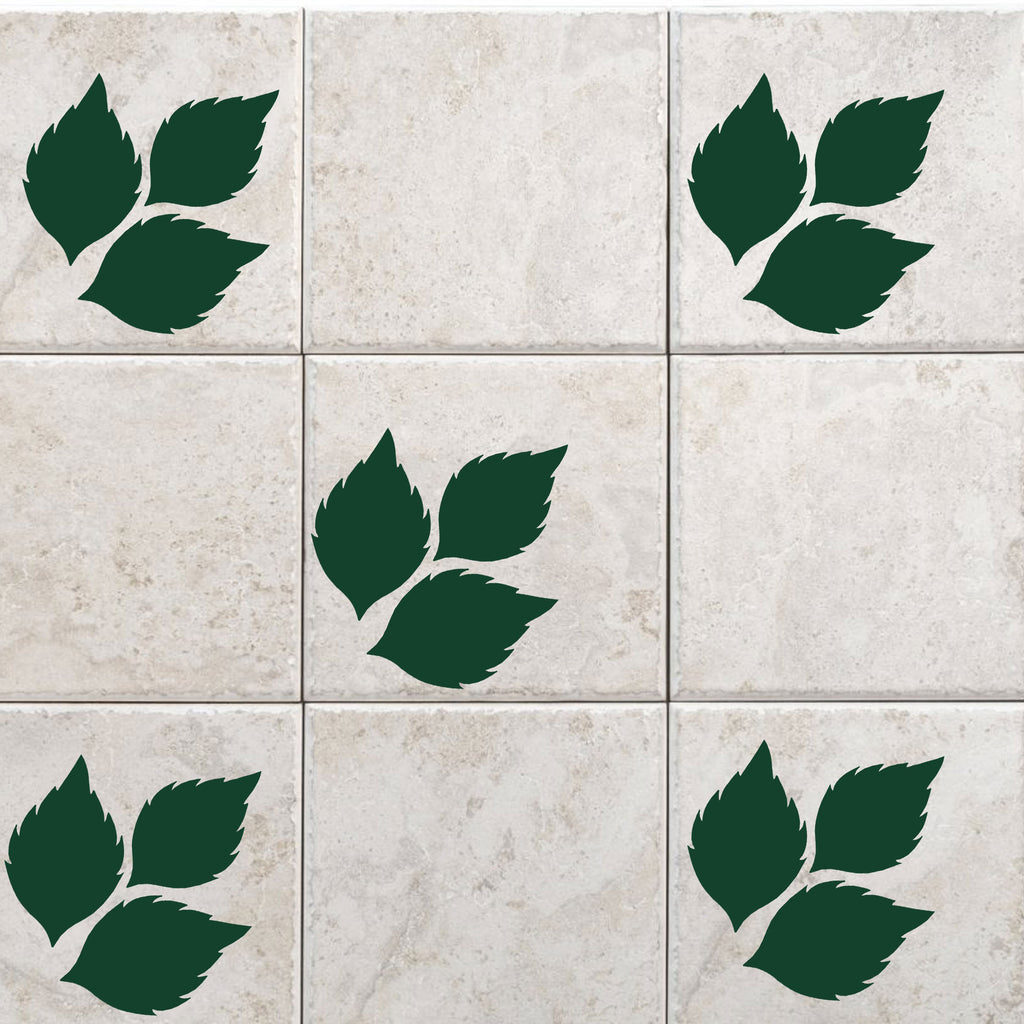 Colorful Leaf Tile wall Sticker for Bathroom