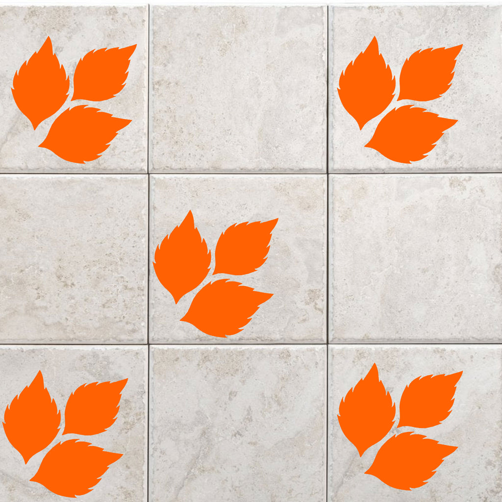 Colorful Leaf Tile wall Sticker for Bathroom