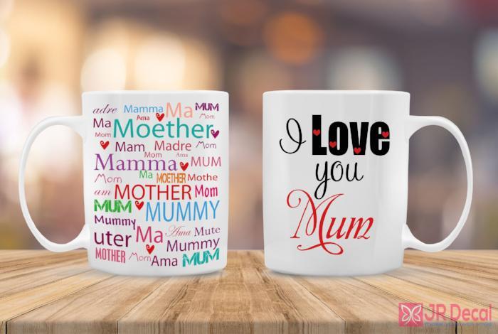 I love you Mum in many language Printed Mom Mug