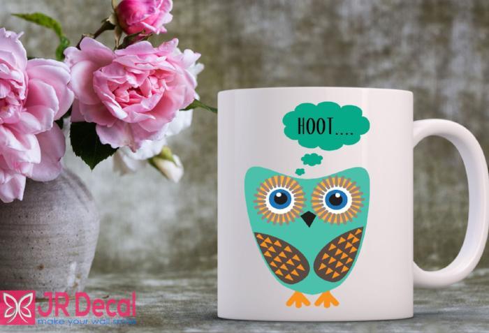 Cute Hoot Owl Printed Mug for Kid
