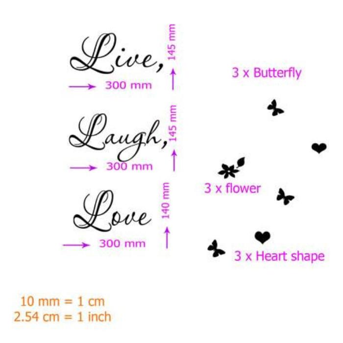 Love Wall Quote Stickers Removable 