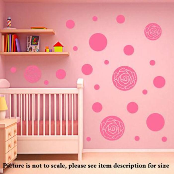 Dot Wall Stickers Rose print