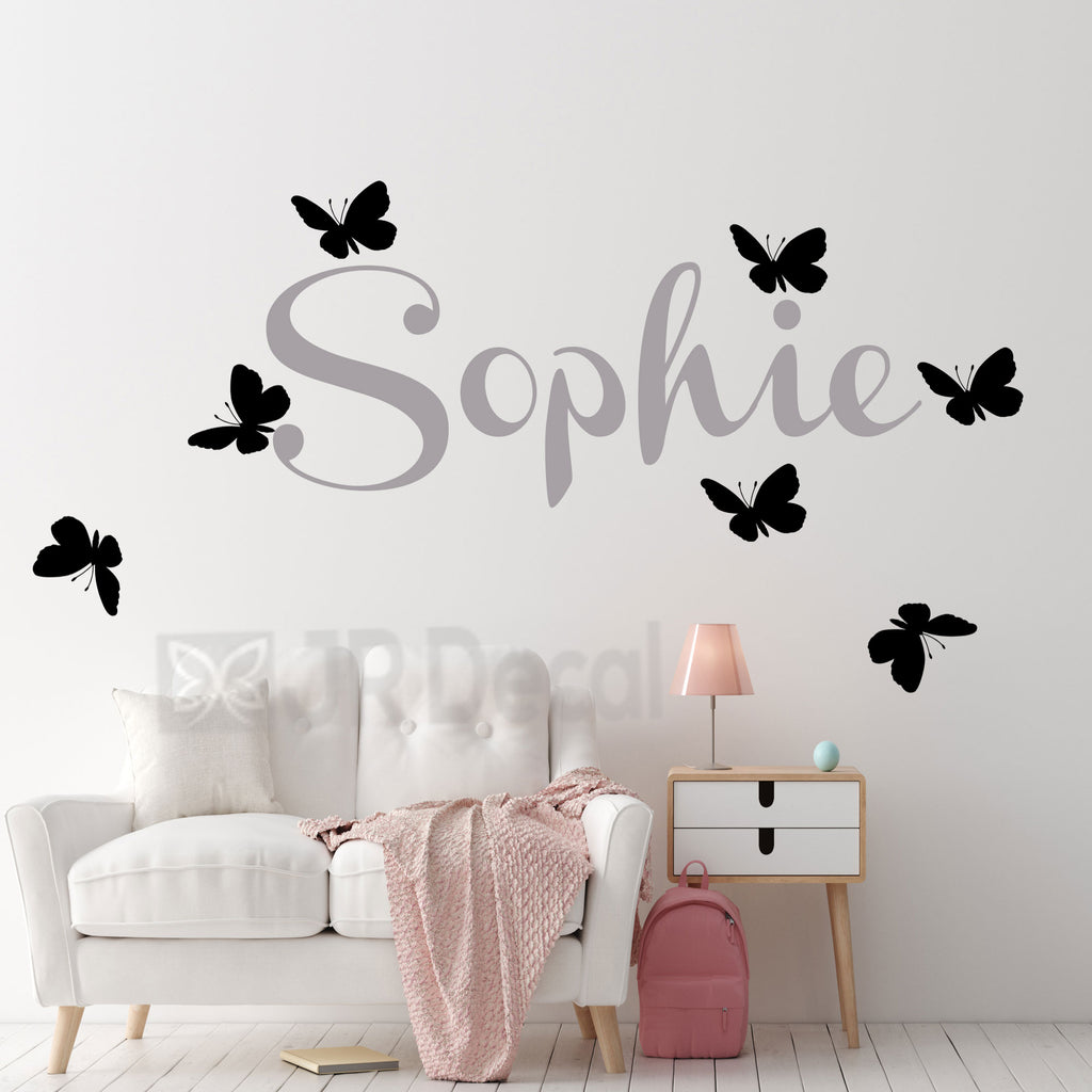Girl's Personalised Name wall stickers