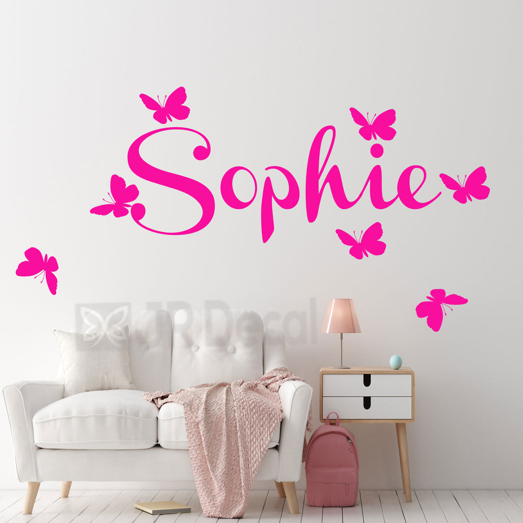 Girl's Personalised Name wall stickers