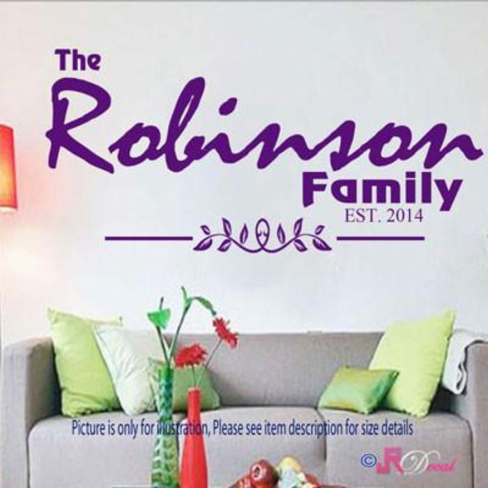 Personalised Family Name Wall Stickers