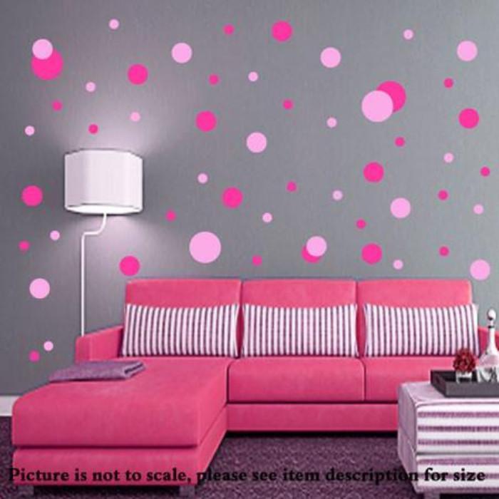 Polka Dot Wall Stickers Mix Color