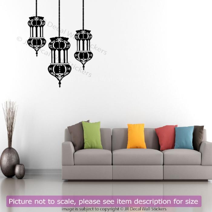 Arabic Lamp Light Wall Sticker Islamic Home Decor Arabic Lamp Light Islamic wall Art