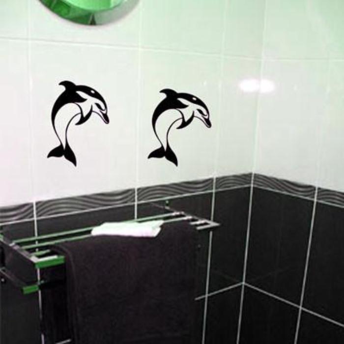 Dolphin Bathroom Stickers Set