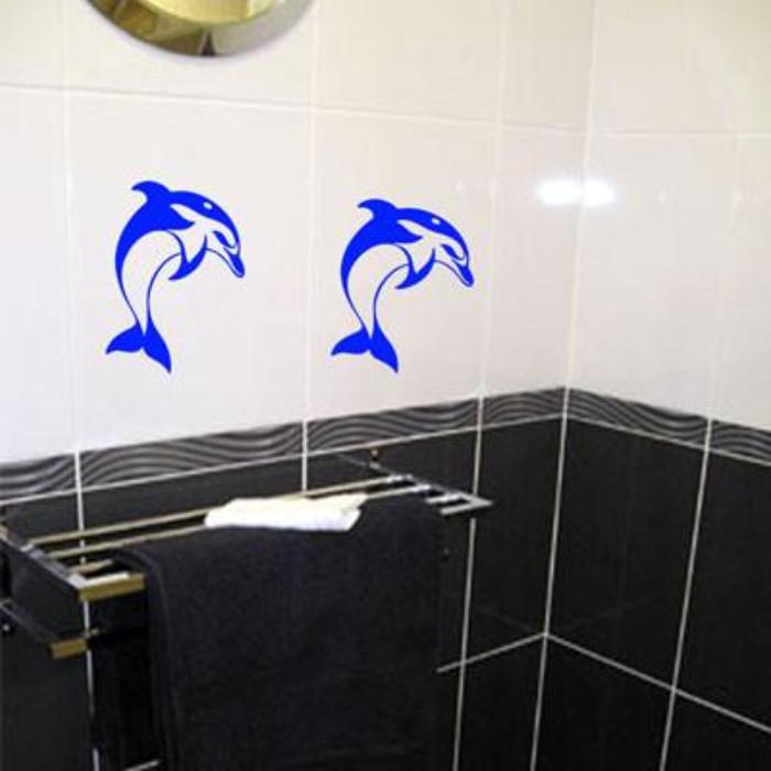 Dolphin Bathroom Stickers Set