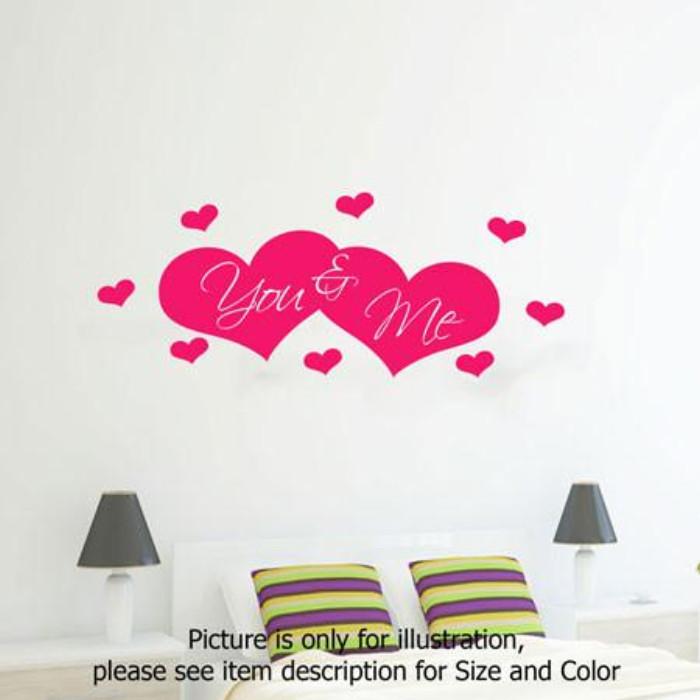 "You and Me love" Romantic wall sticker