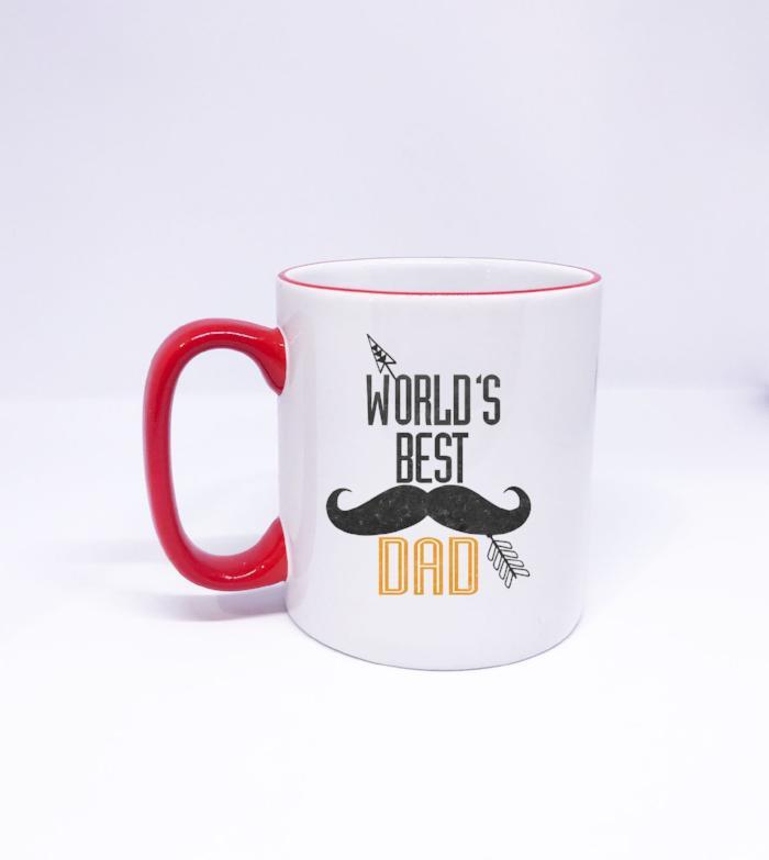 "World's Best DAD" Printed Fathers Day Mug