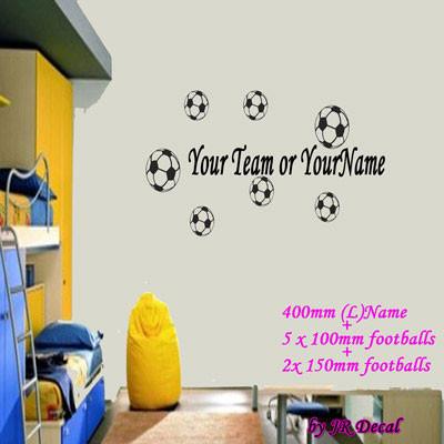 Football decals Personalised name sticker